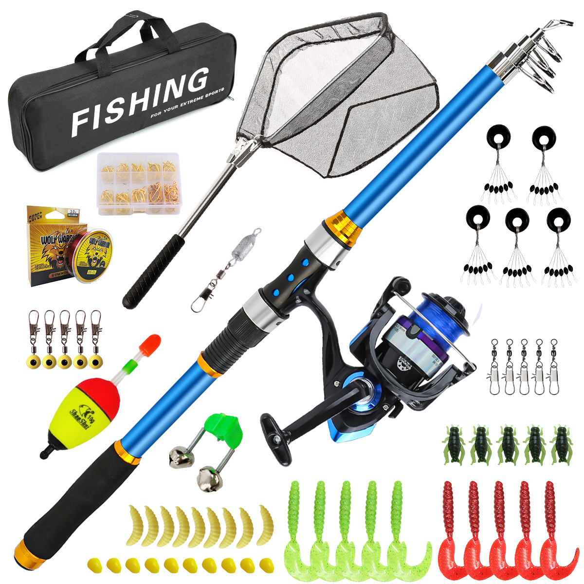 Conjunto de vara de pesca tele - Spincast Reel avaliação e preço